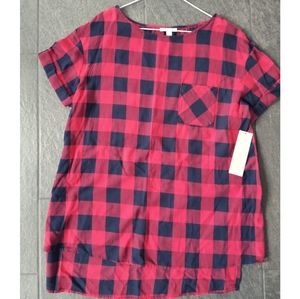 Maternity plaid top